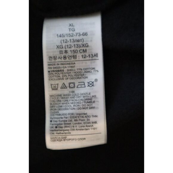 GAP x Disney 778326-08 Kids Sz XL (12) Black/Gold Mickey Mouse Pullover Hoodie - Picture 4 of 8